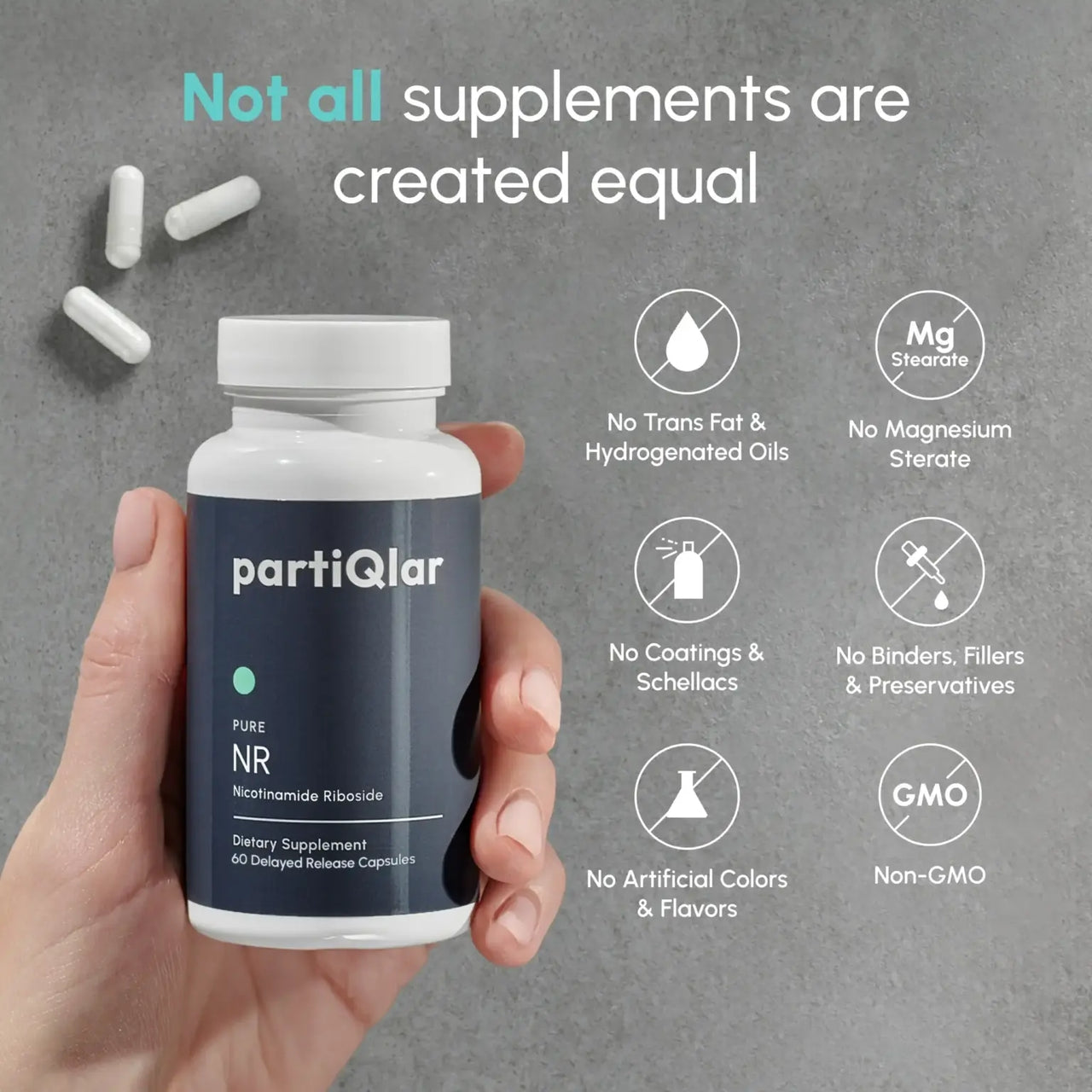 NR Supplement - High Purity Nicotinamide Riboside Capsules - NAD+ Booster for Anti-Aging, Cellular Energy & Repair - Alternative to NMN - 60 Veggie Capsules